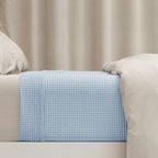 PHF 100% Cotton Waffle Weave Blanket King Size for Bed,Snag Proof Lightweight Breathable Throw for Couch,Great for Layering in Cold Weather,Machine Washable,Home Decor Gift-Sky Blue/Baby Blue