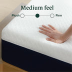 ZINUS 10 Inch Queen Cooling Comfort Hybrid Mattress [New Version], Fiberglass Free, Medium Firm Feel, Motion Isolation, Certified Safe Foams & Fabric
