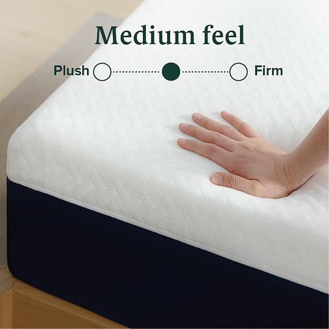 ZINUS 10 Inch Queen Cooling Comfort Hybrid Mattress [New Version], Fiberglass Free, Medium Firm Feel, Motion Isolation, Certified Safe Foams & Fabric