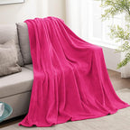 BEDELITE Fleece Blanket Hot Pink Throw Blanket for Couch & Bed, Luxury Plush Cozy Fuzzy Blanket 50" x 60", Super Soft Warm Lightweight Throw Blanket for Travel Camping