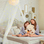 Eimilaly Stars Bed Canopy Glow in The Dark, Bed Canopy for Girls Mosquito Net, Princess Canopy for Girls Bed Room Decor, Purple