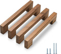 Walnut Square 7-1/2 in 6 pcs Wooden Drawer Pulls Handle pulls for cabinets Kitchen Cabinet Drawer pulls Cabinet Door Pull