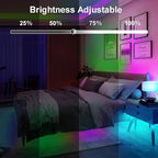 echosari 9.8FT 90Led RGB Strip Lights Battery Powered Remote Control, 8 Modes, Dimmable, Timer, Self-Adhesive, Cuttable, Waterproof, for TV Computer Monitor/Screen Decor