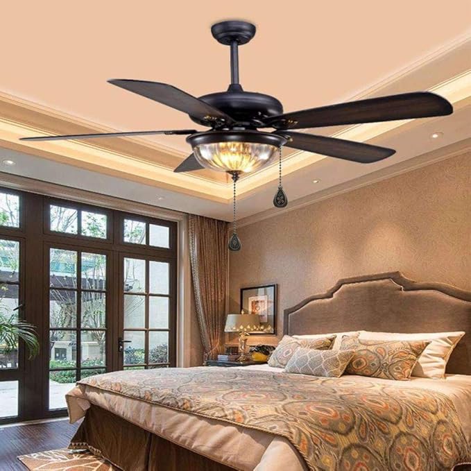 Bronze Ceiling Fan Pull Chain Set, Decorative Fan Pull Chain Pendant Extension, 12 Inches Lighting & Fan Beaded Ball Pull Chain Extender with Connector (4 Pack)