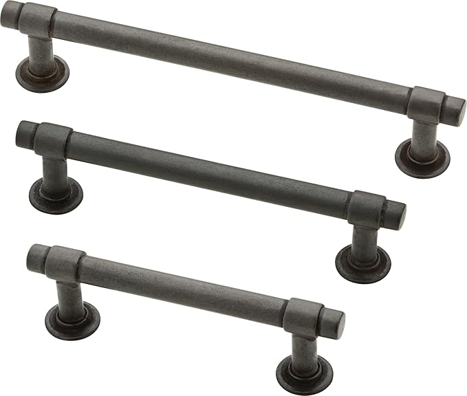 Franklin Brass Francisco (5-Pack) Cabinet Handles 3' Hole Center Soft Iron Kitchen Drawer Pulls Dresser, Furniture Hardware P29520K-SI-B1