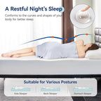 Amazon Basics Memory Foam Mattress, Medium Firm, 10 Inch, King, White/Grey