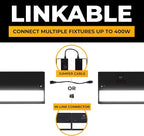 LED Under Cabinet Lighting Hardwired - 3CCT 12 Inch Black Finish - Undercabinet Lights for Kitchen - Linkable Undercounter Dimmable Plug in Light or Hard Wired - Under Counter Fixture Direct Wire