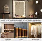 Consciot LED Vanity Lights for Mirror, Hollywood Style Strip, Adjustable Color & Brightness, USB Cable, Dimmable Makeup Stick on Table Dressing Room, White