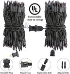 Toodour Purple Halloween Lights, 12.5ft 50 Count Incandescent Halloween String Lights, UL Certified Connectable Mini Bulbs String Lights for Home, Garden, Porch, Yard, Patio, Party, Indoor Decoration