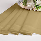 Chyhomenyc Sheer Valances for Windows 2 Pack, Small Window Curtains for Living Room Bathroom, Modern Top Dual Rod Pocket Voile Basement Curtains, 42W x 14L inches, Gold