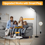 Floor Lamp, 18W 1800LM Super Bright LED Floor Lamp with Remote & Works with Smart Plug, Dimmable Timing Eye Caring Reading Lamps Floor Standing for Living Room Bedroom Office