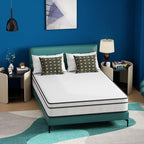 PayLessHere | 10 Inch Full Mattress | Medium Firm Hybrid Mattress | White | with High-Density Foam and Breathable Cover | Pocket Spring Design, Pressure Relief | Bed in a Box, CertiPUR-US Certified