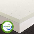 Best Price Mattress 2.5 Inch Ventilated Memory Foam Mattress Topper, CertiPUR-US Certified, Short Queen White