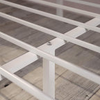 ZINUS Patricia White Metal Canopy Platform Bed Frame, Mattress Foundation with Steel Slat Support, No Box Spring Needed, Easy Assembly, Full
