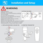 Universal Ceiling Fan Remote Control Kit with Up Down Light Controls Replacement for Hampton Bay Hunter Harbor Breeze,w/Receiver Dimmer 3-Speed,Replace for UC7078T CHQ7078T UC7083T CHQ7083T Fan-HD