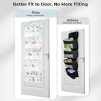 Clastyle Animals Over The Door Organizer Star Nursery Hanging Storage Organizer for Kids Clothes Diaper Toy Closet Door Hanging Shelf Storage for Bedroom Bathroom Pantry, Bear, 5-Tier