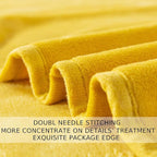 HOZY Soft Twin Size Blanket for All Season Lightweight Thermal Fleece Summer Autumn Fall Winter Spring Blankets for Twin/Twin XL Extra Long Bed Couch Sofa,66x90 Inches,Yellow