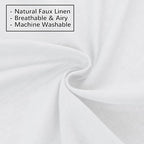 White Sheer Curtains 90 Inches Long, Cotton Linen Textured Light Filtering Drapes, Privacy Living Room Bedroom Window Decor, Rustic Semi-Transparent Pinch Pleat Curtain with Hooks