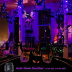 Christamas Decorations Purple String Lights Battery Operated 17.8 Feet 50 LED 2 Pack Waterproof Mini Fairy Lights with 8 Lighting Modes for Outdoor Indoor Use, Xmas Halloween Tree Holiday Party Patio