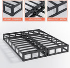 9 Inch Split King Box Spring High Profile Box Spring King Size Heavy Duty Metal Bed Base with Fabric Cover, Mattress Foundation, Noise Free, Easy Assembly
