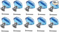 Dynasty 30mm Glass Crystal Dresser Drawer Kitchen Cabinet Door Hardware Knobs Handles - Color | Quantity Choice
