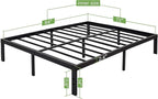 45MinST 14 Inch Reinforced Platform Bed Frame/3500lbs Heavy Duty/Easy Assembly Mattress Foundation/Steel Slat/Noise Free/No Box Spring Needed, California King
