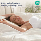 PHF 100% Cotton Waffle Weave Blanket Queen Size for Bed,Snag Proof Lightweight Breathable Moisture-Wicking Throw for Couch,Great for Layering in Cold Weather,Machine Washable, Home Decor Gift-Cream