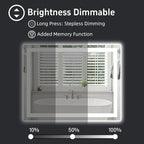 40"x 32" LED Bathroom Mirror with Lights, Double Lights Dimmable, Anti-Fog, Front and Backlit LED Mirror for Bathroom, Lighted Bathroom Vanity Mirror with Tempered Glass (Horizontal/Vertical)