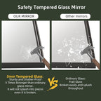 16x24 inch Black Bathroom Mirrors for Over Sink, Small Bathroom Mirror, Rectangle Metal Framed Vanity Wall Mirrors, Anti-Rust, Tempered Glass, Hangs Horizontally or Vertically