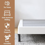 ALDRICH Low Profile Box Spring Queen Size,3 Inch Heavy Duty Metal Box Spring for Queen Bed,Mattress Foundation Non-Slip/No Noise/Easy Assembly (Queen)