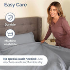 Full 6 Piece Sheet Set - Comfy Breathable & Cooling - Ultra-Soft Hotel Luxury Bedding Set with 8-16 Inch Deep Pockets - 1 Flat & 1 Fitted Sheet & 4 Pillowcases - Wrinkle Free & Easy Care - Steel Blue