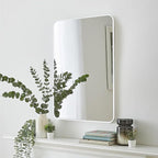 CULER White Bathroom Wall Mirror,20 x 30 Inch Rectangle Vanity Modern Tempered Glass Mirror for Bedroom,Living Room,Entryway