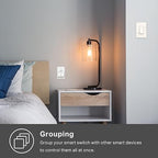 Kasa Smart Light Switch HS200-LA, Light Almond, Single Pole,Neutral Wire Required, 2.4GHz Wi-Fi Light Switch Compatible with Alexa and Google Home, UL Certified, No Hub Required