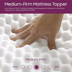 Mayton Convoluted Egg Shell 2-inch Breathable Foam Bed Topper | Makes Mattresses Comfortable and Relaxing, Provides Faster Pain Relief and Provides Orthopedic Beneficial Support, King, Off-White