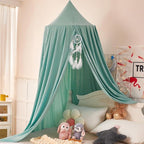 dix-rainbow Princess Decor Canopy for Kids Bed, Soft and Durable Bed Canopy for Girls Room Tent Canopy Dreamy Mosquito Net Bedding, Children Reading Nook Canopies Indoor(Green)