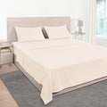 Mejoroom Queen Size Sheet Set - Soft Microfiber Bed Sheets,Deep Pocket Fitted Sheet, Soft, Breathable, Wrinkle & Fade Resistant - 4 Piece (Queen, Cream)