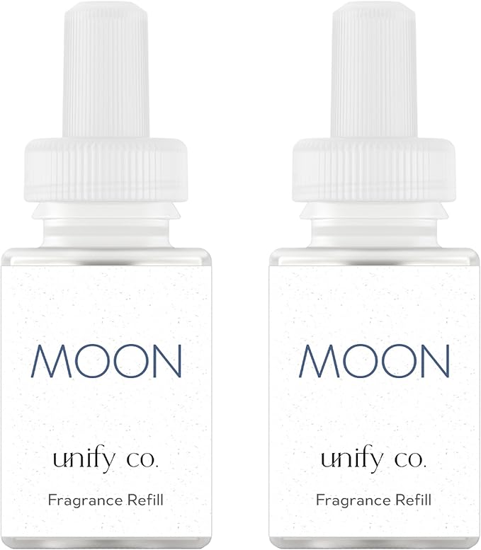 Pura & Unify Co. Home Scent Refill - Smart Air Diffuser - Up to 120-Hours of Luxury Fragrance per Refill - Home Essential - Clean & Safe Diffuser Fragrance - 2 Pack, Moon