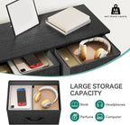 YITAHOME Dresser with 5 Drawers - Fabric Storage Tower, Black Dresser & Chest of Drawers, Organizer Unit for Bedroom