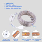 16ft LED Rope Lights, RGBWW Color Changing Strip Lights with Remote, Flexible and Connectable Durable Tube, Waterproof for Indoor Outdoor Use, 17 Colors and 6 Modes