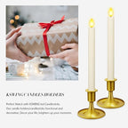 Candlestick Holders 6 PCS Short Metal Taper Candle Holders, KSWING Gold Candle Stick Holders Set, Perfect for Table Centerpiece Mantel Party Wedding Christmas Home Decor, Set of 6