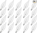 20-Pack E12 Candle Light Bulbs 25W Warm White 2500K, 240 Lumen Dimmable Chandeier Light Bulbs for Ceiling Fan, Pendants or Outdoor, CA10 Clear Candelabra Base Bulbs