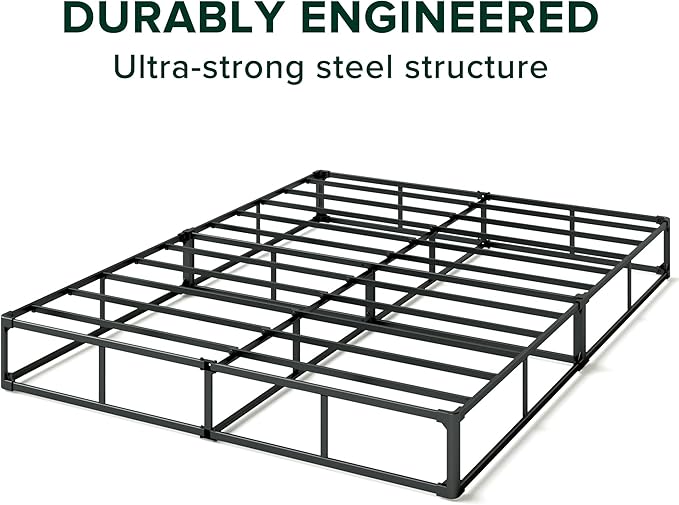 ZINUS 9 Inch Queen WonderBox(TM) Smart Box Spring, Quick Assembly Mattress Foundation, Durable Metal Frame, Grey