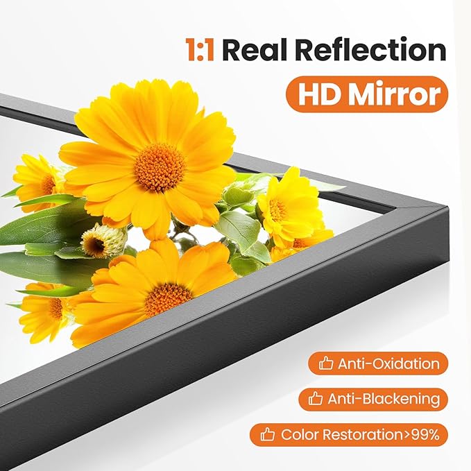 Sweetcrispy 26"x39" Arched Black Bathroom Mirrors for Wall, Bathroom Mirrors for Over Sink, Wall Decor for Bathroom, Entryway, Bedroom, Vanity
