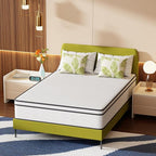 PayLessHere | 12 Inch Full Mattress | Medium Firm Hybrid Mattress | White | with High-Density Foam and Breathable Cover | Pocket Spring Design, Pressure Relief | Bed in a Box, CertiPUR-US Certified