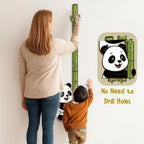 Personalized Growth Chart for Wall, Wooden Height Chart for Kids, Cute Height Measurement for Child/Girls/Boys, Baby and Toddler's Playroom/Kid's Room/Nursery Decor, Panda