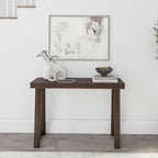 Plank+Beam Solid Wood Console Table, 46 Inch, Sofa Table, Narrow Entryway Table for Hallway, Behind The Couch, Living Room, Foyer, Easy Assembly, Walnut