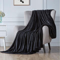 Walensee Fleece Blanket Plush Throw Fuzzy Lightweight (Throw Size 50x60 Black) Super Soft Microfiber Flannel Blankets for Couch, Bed, Sofa Ultra Luxurious Warm and Cozy for All Seasons