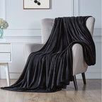 Walensee Fleece Blanket Plush Throw Fuzzy Lightweight (XL-Twin Size 66x90 Black) Super Soft Microfiber Flannel Blankets for Couch, Bed, Sofa Ultra Luxurious Warm and Cozy for All Seasons