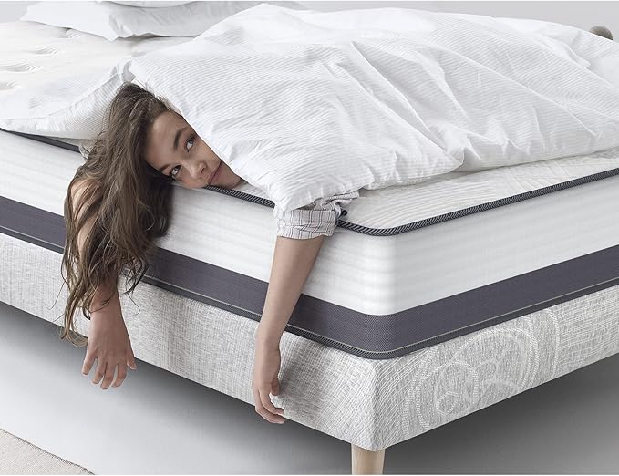 Coolvie Full Size Mattress 10 Inch Hybird Mattresses Full Bed Size Built in Pocketed Coils and Gel Memory Foam Layer, Low Motion Transfer & Breathable Bed Mattress in A Box