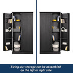 Sauder HomePlus Storage Cabinet, Raven Oak Finish